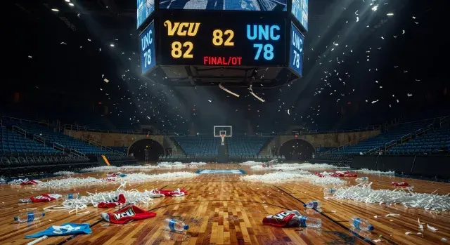 VCU rallies from 19-point deficit to defeat North Carolina 82-78 in NCAA tournament first-round overtime